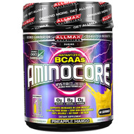 ALLMAX Nutrition, AMINOCORE, BCAA, 8G BCAAs, 100% Pure 45:30:25 Ratio, Gluten Free, Pineapple Mango, 1.02 lbs. (462 g)