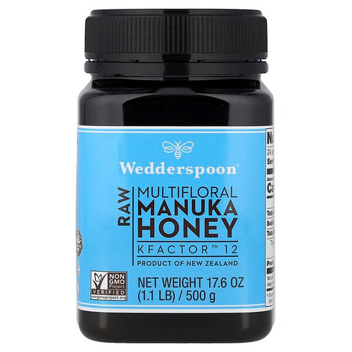 <img alt="Wedderspoon, Raw Multifloral Manuka Honey, KFactor 12, 1.1 lb (500 g)" title="Wedderspoon, Raw Multifloral Manuka Honey, KFactor 12, 1.1 lb (500 g),814422020030"