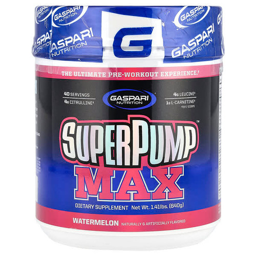 <img alt="Gaspari Nutrition, SuperPump Max, Watermelon, 1.41 lbs (640 g)" title="Gaspari Nutrition, SuperPump Max, Watermelon, 1.41 lbs (640 g),646511007253"
