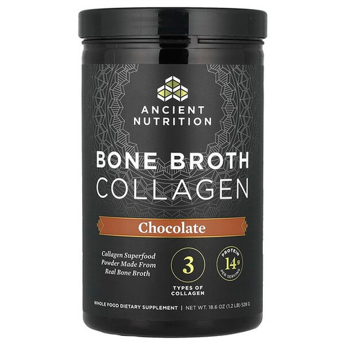 <img alt="Ancient Nutrition, Bone Broth Collagen, Chocolate, 1.2 lb (528 g)" title="Ancient Nutrition, Bone Broth Collagen, Chocolate, 1.2 lb (528 g),816401020406"