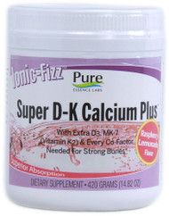 Pure Essence, Ionic-Fizz, Super D-K Calcium Plus, Raspberry Lemonade, 14.82 oz (420 g)