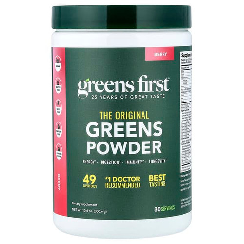 <img alt="Greens First, Greens Powder, Berry, 10.6 oz (300.6 g)" title="Greens First, Greens Powder, Berry, 10.6 oz (300.6 g),819354006008"