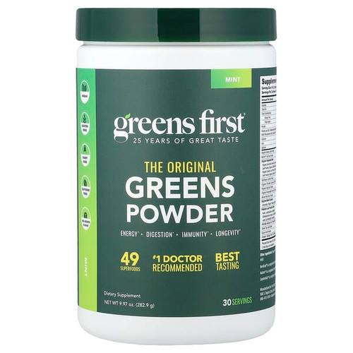 <img alt="Greens First, Greens Powder, Mint, 9.97 oz (282.9 g)" title="Greens First, Greens Powder, Mint, 9.97 oz (282.9 g),819354001003"