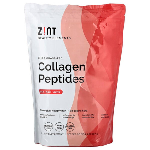 <img alt="Zint, Pure Grass-Fed Collagen Peptides, Unflavored, 32 oz (907 g)" title="Zint, Pure Grass-Fed Collagen Peptides, Unflavored, 32 oz (907 g),817516026024"