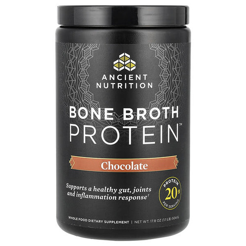 <img alt="Ancient Nutrition, Bone Broth Protein, Chocolate, 1.1 lb (504 g)" title="Ancient Nutrition, Bone Broth Protein, Chocolate, 1.1 lb (504 g),816401020024"