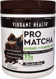Vibrant Health, Pro Matcha, Protein + Matcha Tea, Chocolate Creme, 20.6 oz (584.07 g)