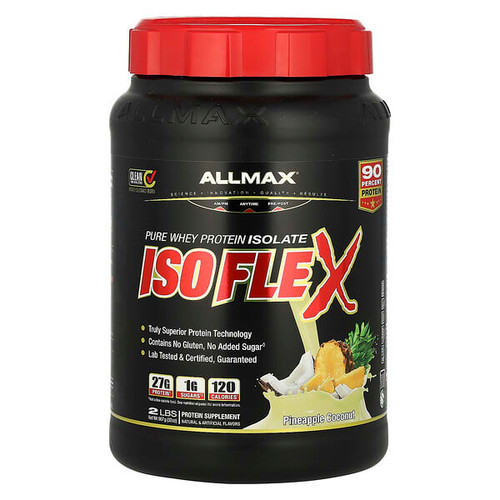 <img alt="ALLMAX, ISOFLEX, Pure Whey Protein Isolate, Pineapple Coconut, 2 lbs (907 g)" title="ALLMAX, ISOFLEX, Pure Whey Protein Isolate, Pineapple Coconut, 2 lbs (907 g),665553224923"