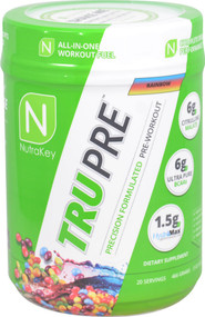 NutraKey TRU Pre Precision Formulated Pre-Workout Rainbow -- 20 Servings