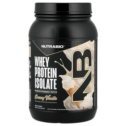 <img alt="NutraBio, Whey Protein Isolate, Creamy Vanilla, 2 lb (907 g)" title="NutraBio, Whey Protein Isolate, Creamy Vanilla, 2 lb (907 g),649908500313"
