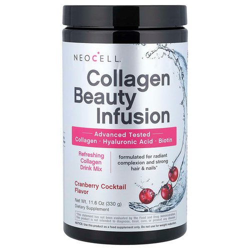 <img alt="NeoCell, Collagen Beauty Infusion Drink Mix, Cranberry Cocktail, 11.6 oz (330 g)" title="NeoCell, Collagen Beauty Infusion Drink Mix, Cranberry Cocktail, 11.6 oz (330 g),016185129429"