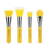 Bdellium Tools, Yellow Bambu Series, Foundation, 4 Piece Brush Set