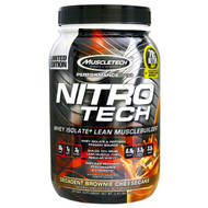 Muscletech, Nitro-Tech, Whey Isolate + Lean Musclebuilder, Decadent Brownie Cheesecake, 2.00 lbs (907 g)