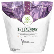 <img alt="Grab Green, 3-in-1 Laundry Powder Detergent Pods, Lavender with Vanilla, 132 Loads, 4 lbs 10.4 oz (2,112 g)" title="Grab Green, 3-in-1 Laundry Powder Detergent Pods, Lavender with Vanilla, 132 Loads, 4 lbs 10.4 oz (2,112 g),899696002418"