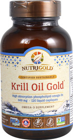 NutriGold Krill Oil Gold -- 500 mg - 120 Liquid Capliques