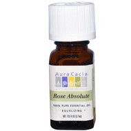 Aura Cacia, 100% Pure Essential Oil, Rose Absolute, .125 fl oz (3.7 ml)