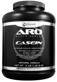 ARO-Vitaco Black Series Casein Natural Vanilla -- 4 lb (1816 g)