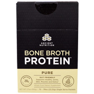 Dr. Axe, Ancient Nutrition, Bone Broth Protein, Pure, 15 Single Serve Packets, .78 oz (22.25 g) Each