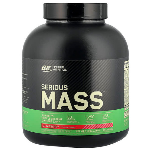 <img alt="Optimum Nutrition, Serious Mass, Strawberry, 6 lb (2.72 kg)" title="Optimum Nutrition, Serious Mass, Strawberry, 6 lb (2.72 kg),748927023015"