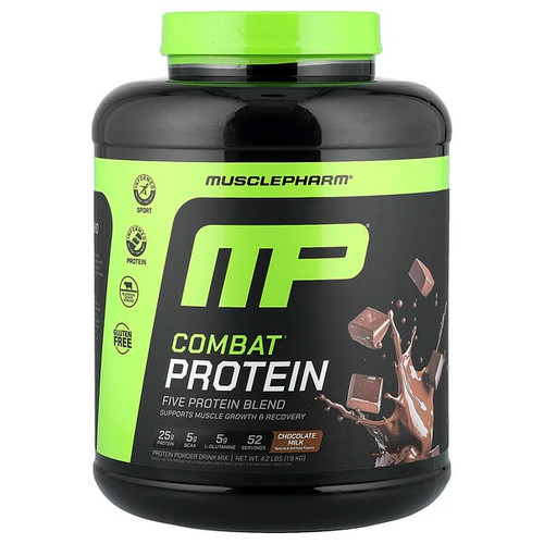<img alt="MusclePharm, Combat Protein Powder, Chocolate Milk, 4.2 lbs (1.9 kg)" title="MusclePharm, Combat Protein Powder, Chocolate Milk, 4.2 lbs (1.9 kg),705105703862"