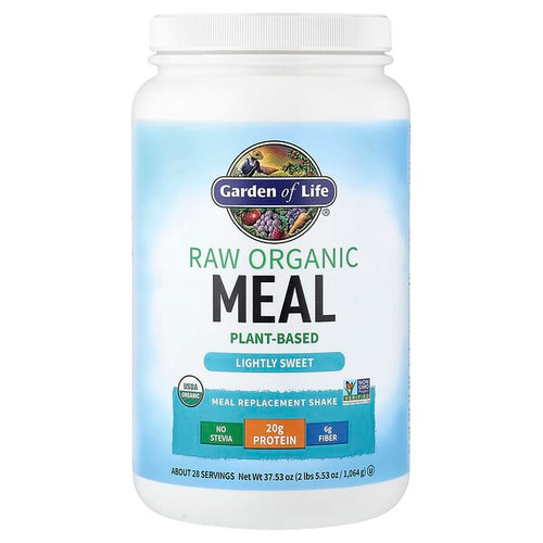 <img alt="Garden of Life, RAW Organic Meal Replacement Shake, Lightly Sweet, 37.53 oz (1,064 g)" title="Garden of Life, RAW Organic Meal Replacement Shake, Lightly Sweet, 37.53 oz (1,064 g),658010114141"