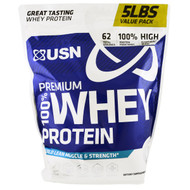 USN, 100% Premium Whey Protein, Chocolate, 5 lbs (2.27 kg)