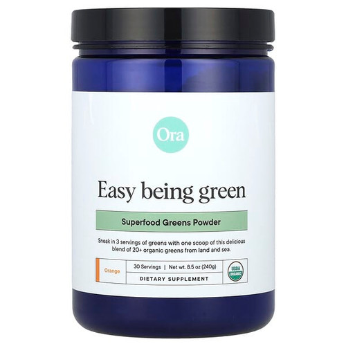 <img alt="Ora, Easy Being Green, Superfood Greens Powder, Orange, 8.5 oz (240 g)" title="Ora, Easy Being Green, Superfood Greens Powder, Orange, 8.5 oz (240 g),856720007023"