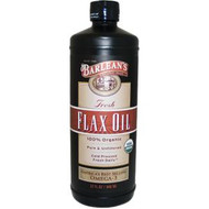 Barleans, Organic, Fresh Flax Oil, 32 fl oz (946 ml)