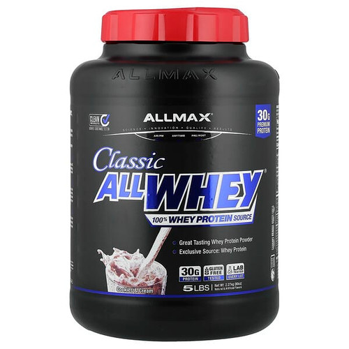 <img alt="ALLMAX, CLASSIC ALLWHEY, 100% Whey Protein Source, Cookies & Cream, 5 lbs. (2.27 kg)" title="ALLMAX, CLASSIC ALLWHEY, 100% Whey Protein Source, Cookies & Cream, 5 lbs. (2.27 kg),665553225159"