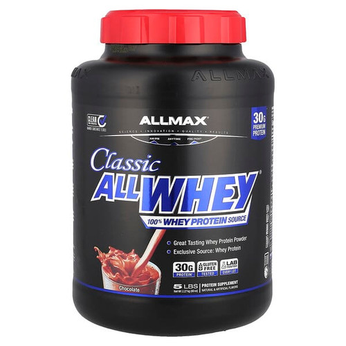 <img alt="ALLMAX, CLASSIC ALLWHEY, 100% Whey Protein Source, Chocolate, 5 lbs (2.27 kg)" title="ALLMAX, CLASSIC ALLWHEY, 100% Whey Protein Source, Chocolate, 5 lbs (2.27 kg),665553225166"