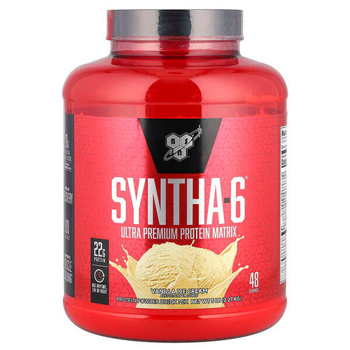 <img alt="BSN, Syntha-6, Ultra Premium Protein Matrix, Vanilla Ice Cream, 5 lb (2.27 kg)" title="BSN, Syntha-6, Ultra Premium Protein Matrix, Vanilla Ice Cream, 5 lb (2.27 kg),834266007103"