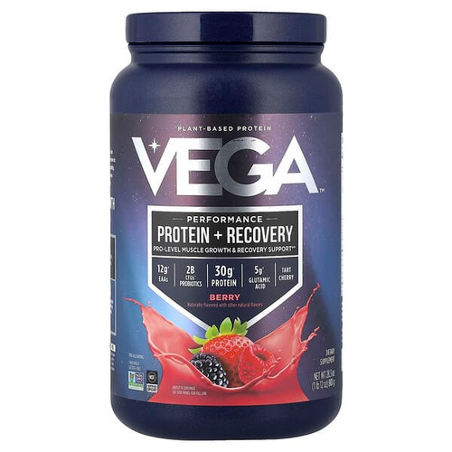 <img alt="Vega, Plant-Based Protein, Performance Protein + Recovery, Berry, 1 lb 12 oz  (801 g)" title="Vega, Plant-Based Protein, Performance Protein + Recovery, Berry, 1 lb 12 oz  (801 g),838766008547"