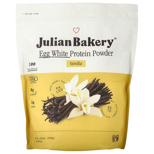 <img alt="Julian Bakery, Egg White Protein Powder, Vanilla, 1.92 lbs (870 g)" title="Julian Bakery, Egg White Protein Powder, Vanilla, 1.92 lbs (870 g),813926002450"