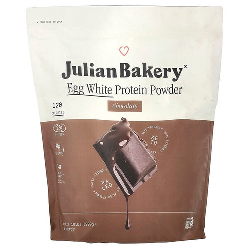 <img alt="Julian Bakery, Egg White Protein Powder, Chocolate, 2.18 lbs (990 g)" title="Julian Bakery, Egg White Protein Powder, Chocolate, 2.18 lbs (990 g),813926002443"