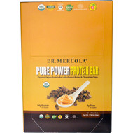 Dr. Mercola, Pure Power Protein Bar, Peanut Butter & Chocolate Chips, 12 Bars, 1.76 oz (50 g) Each