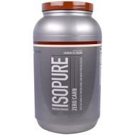 Natures Best, IsoPure, Zero Carb, Protein Powder, Cookies & Cream, 3 lbs (1.36 kg)