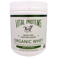 Vital Proteins, Organic Whey Protein, Pure & Unflavored, 18 oz (512 g)
