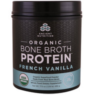 Dr. Axe / Ancient Nutrition, Organic Bone Broth Protein, French Vanilla, 17.5 oz (495 g)