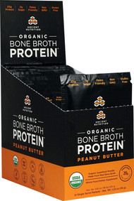 Ancient Nutrition Organic Bone Broth Protein Peanut Butter - 12 Packets