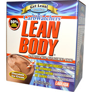 Labrada Nutrition, Carb Watchers Lean Body, Chocolate Ice Cream Flavor, 20 Packets, 2.29 oz (65 g) Each