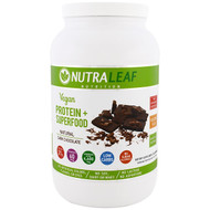 NutraLeaf Nutrition, Vegan Protein + Superfood, Natural Dark Chocolate, 35.4 oz (1005 g)