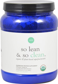 Ora So Lean & So Clean Organic & Plant-Based Superfood Protein Organic Vanilla -- 20 Servings