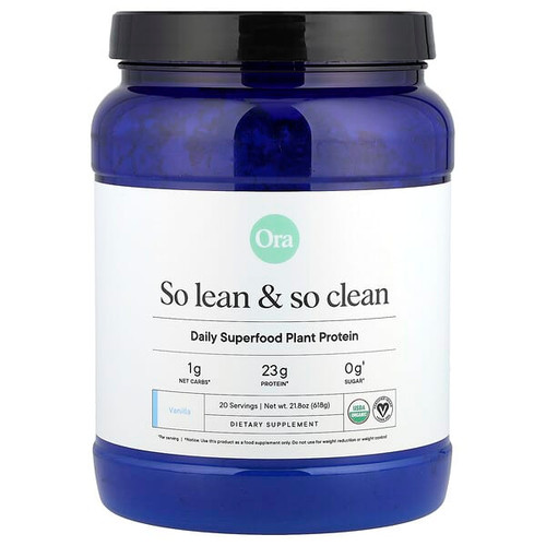 <img alt="Ora, So Lean & So Clean, Daily Superfood Plant Protein, Vanilla, 21.8 oz (618 g)" title="Ora, So Lean & So Clean, Daily Superfood Plant Protein, Vanilla, 21.8 oz (618 g),856720007009"