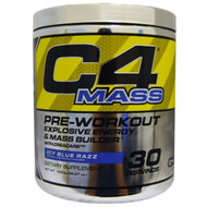 Cellucor, C4 Mass, Pre-Workout Explosive Energy & Mass Builder, Icy Blue Razz, 1020 g (35.97 oz)