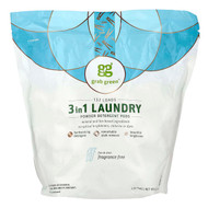 <img alt="Grab Green, 3-in-1 Laundry Powder Detergent Pods, Fragrance Free, 132 Pods, 69 oz (4.36 lb)" title="Grab Green, 3-in-1 Laundry Powder Detergent Pods, Fragrance Free, 132 Pods, 69 oz (4.36 lb),899696002067"