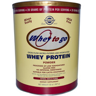 Solgar, Whey To Go, Whey Protein Powder, Vanilla, 2 lbs (907 g)