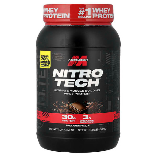 <img alt="MuscleTech, Nitro-Tech Whey Protein, Milk Chocolate, 2 lbs (907 g)" title="MuscleTech, Nitro-Tech Whey Protein, Milk Chocolate, 2 lbs (907 g),631656703245"