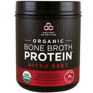 Dr. Axe / Ancient Nutrition, Organic Bone Broth Protein, Nitro Beet, 17.3 oz (490 g)