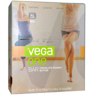 Vega, One Bar, Chocolate Peanut Butter, 12 Bars, 2.26 oz (64 g) Each