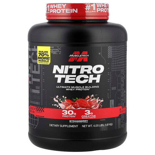 <img alt="MuscleTech, Nitro-Tech Whey Protein, Strawberry, 4 lbs (1.81 kg)" title="MuscleTech, Nitro-Tech Whey Protein, Strawberry, 4 lbs (1.81 kg),631656703306"