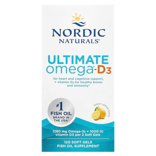 <img alt="Nordic Naturals, Ultimate Omega-D3, Lemon, 120 Soft Gels" title="Nordic Naturals, Ultimate Omega-D3, Lemon, 120 Soft Gels,768990027949"
